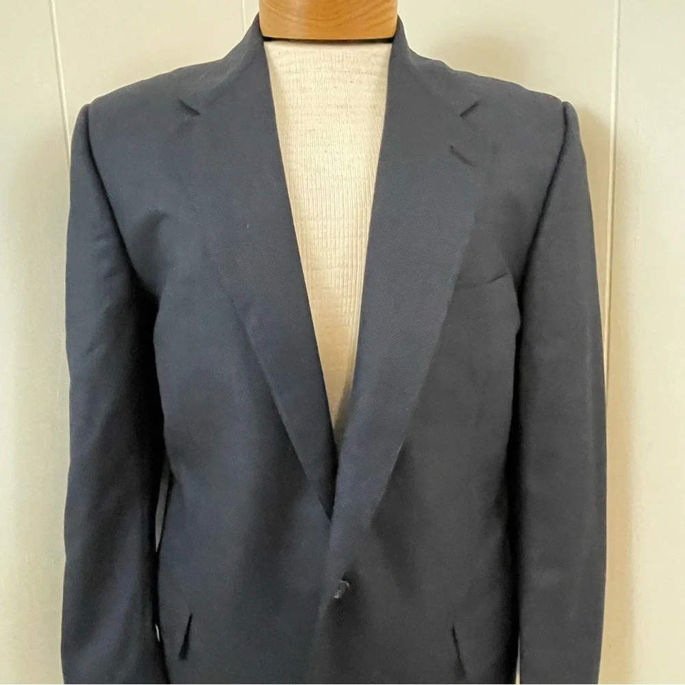 Brooks Brothers Navy Blazer Men's 42R 100%‎ Wool Classic Preppy Office